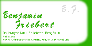 benjamin friebert business card