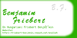 benjamin friebert business card